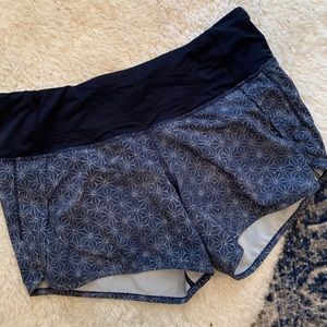 Lululemon running shorts with zipper back pocket